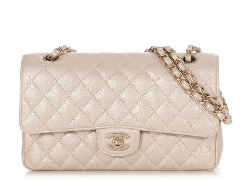 chanel pearly beige caviar